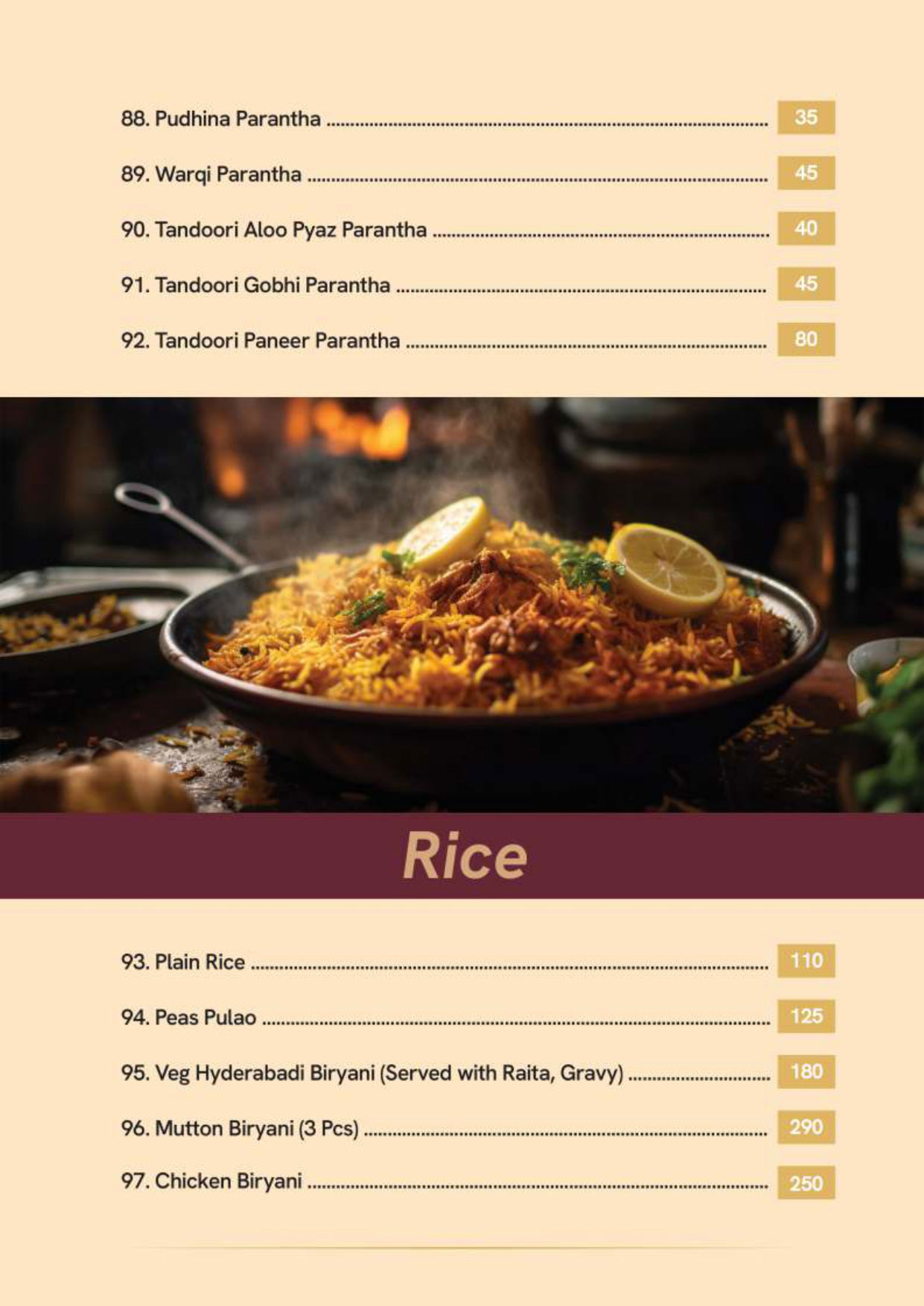 menus