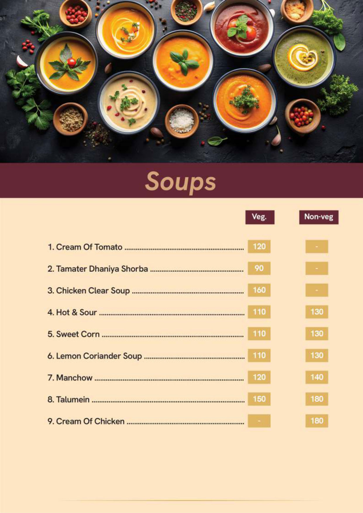 menus