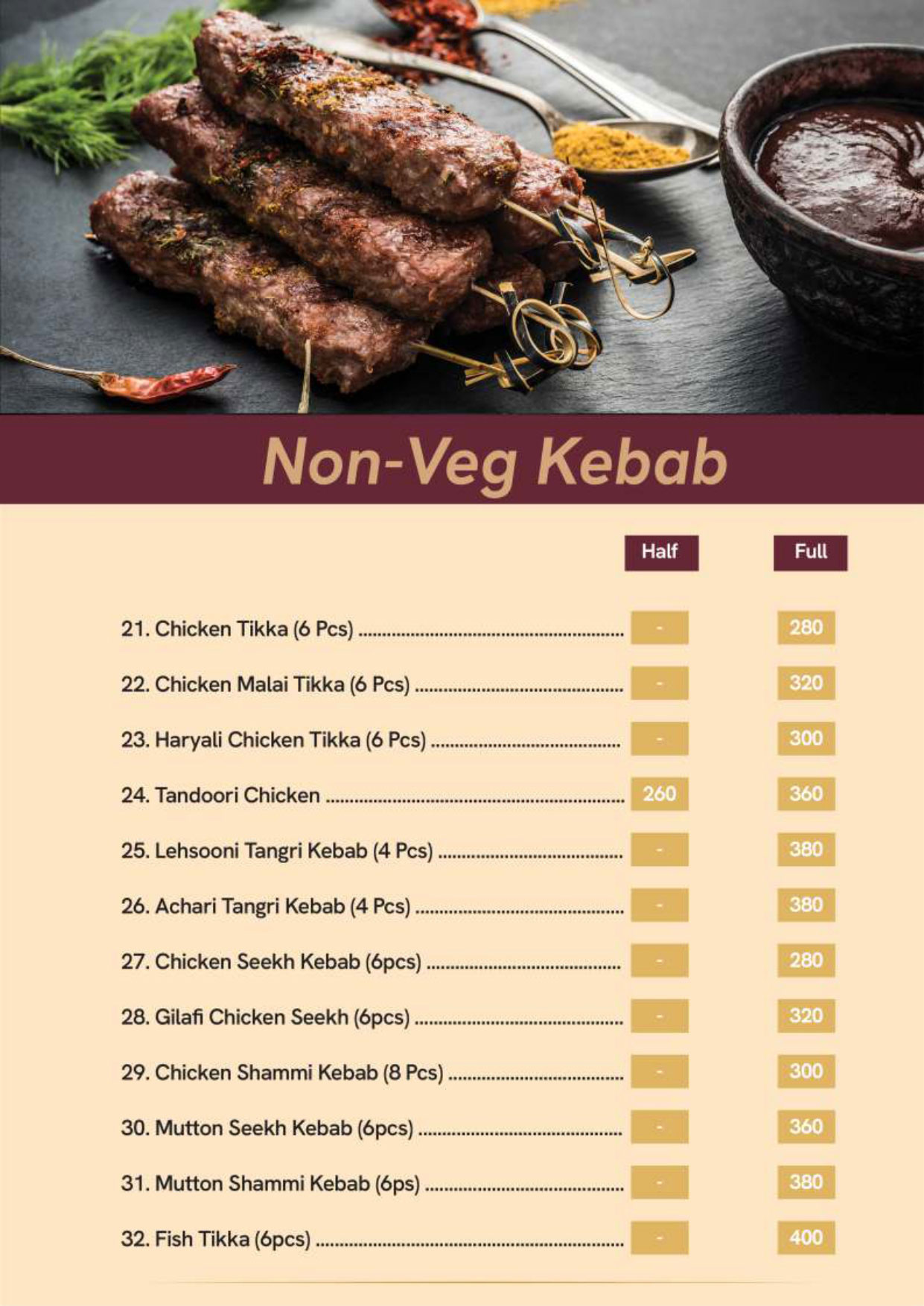 menus
