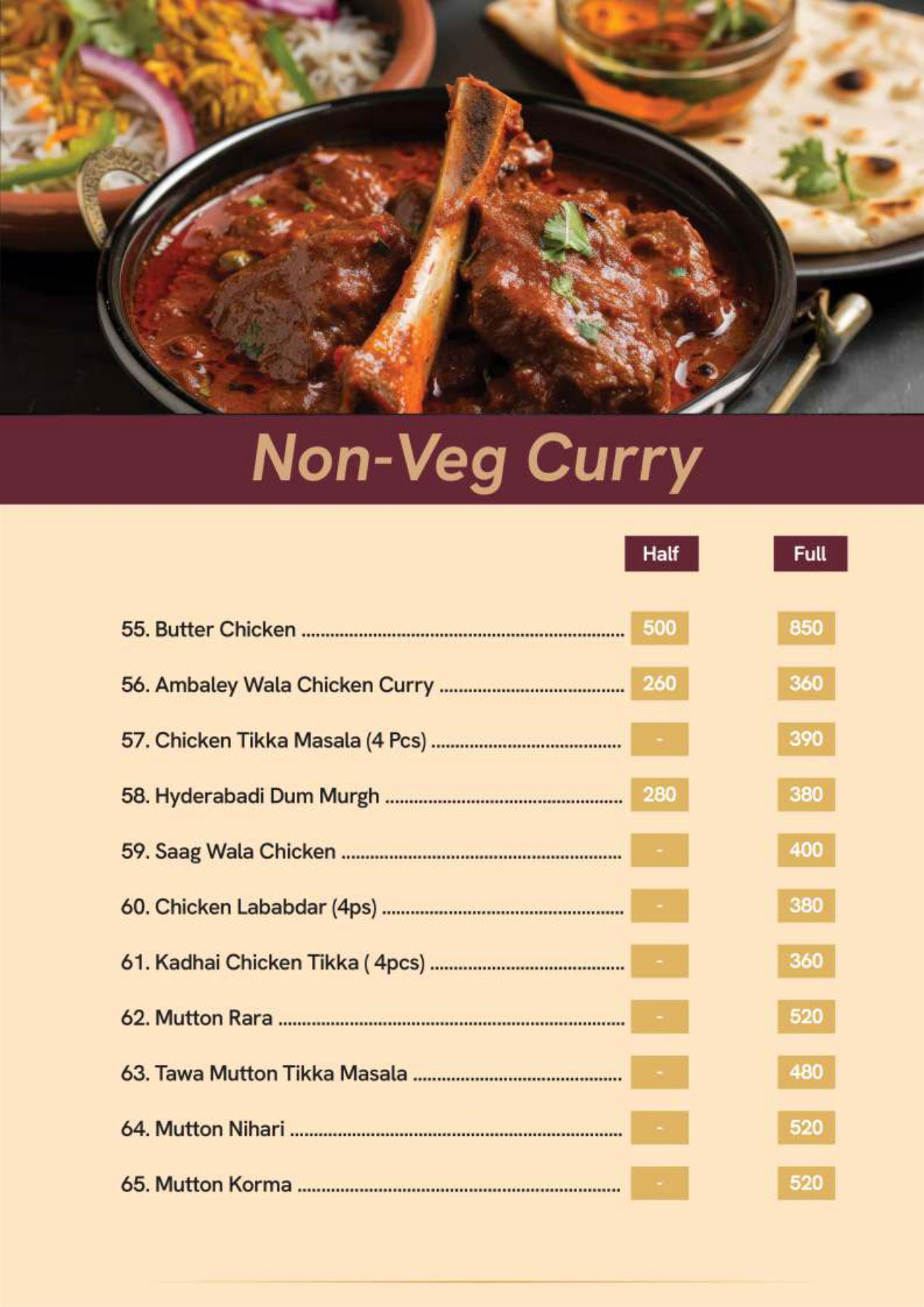 menus